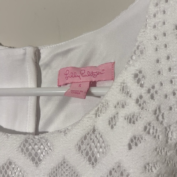 Lilly Pulitzer White Marquette Shift Dress - S - Picture 4 of 5